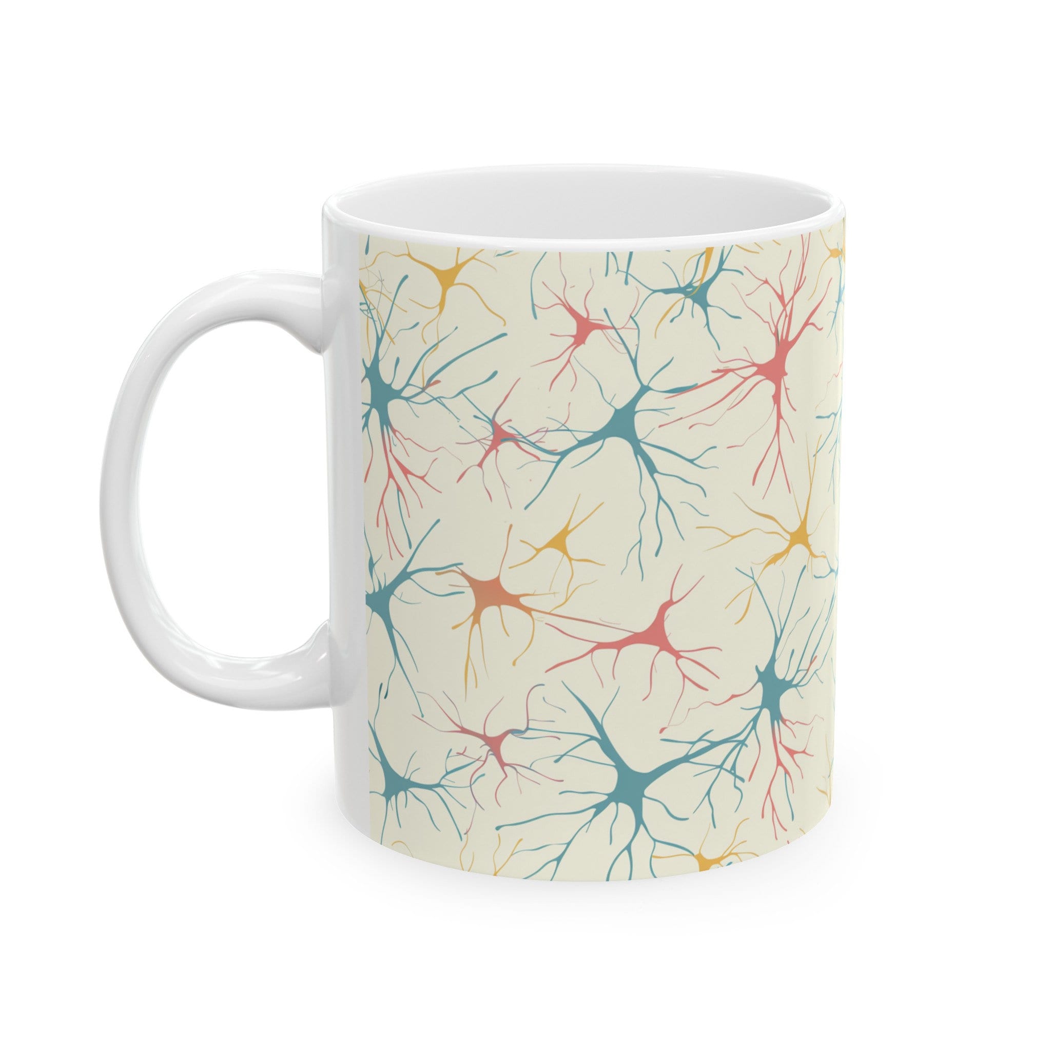 Minimalist Neuron Network Mug - Pastel Neuroscience Coffee Cup - Unique ...