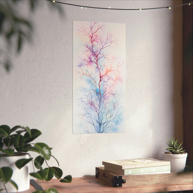 Neuro Art Poster: Lebendiges Synapse Design - 11x22" Museumspapier, Archival Inks - Perfekt für Wartezimmer Bild 1