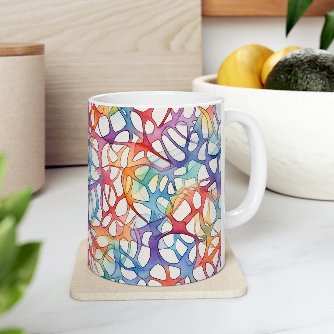 Beautiful Brain Network Mug - Perfect Gift for Neuroscientists, Science ...