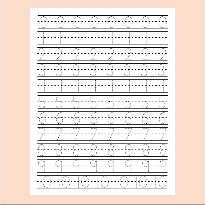 Numbers Handwriting Examples Numbers Handwriting Sheets digital - Etsy