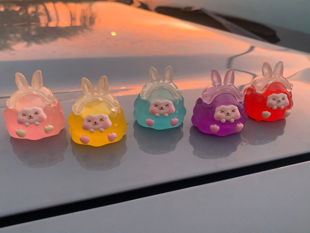 Cute Lucky Kiki Rabbit 3D Charm Figure Luminous Glow in the Dark - Etsy
