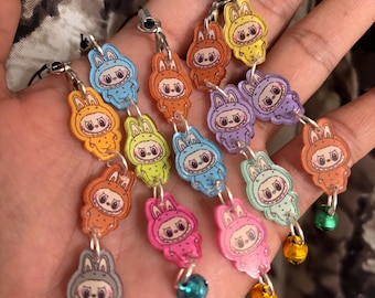 【ギフトにも！】POPMART The Monsters Labubu Phone Charm 6set Pop Mart Labubu The Monsters Big into Energy Series Phone