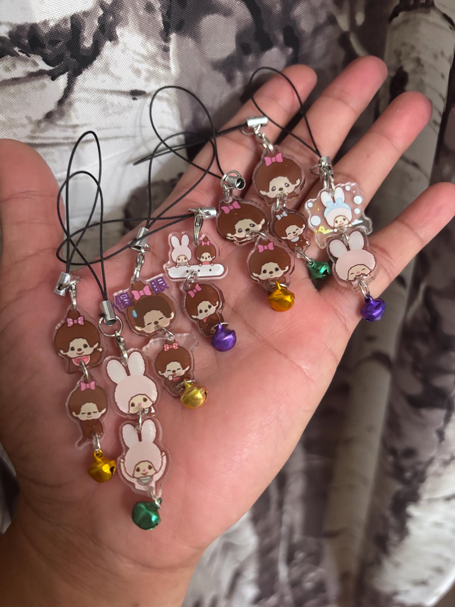 Monchichi monkey keychain bag charm phone charm best friend keychain