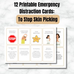 12 Printable Emergency Distraction Cards to Stop Skin Picking