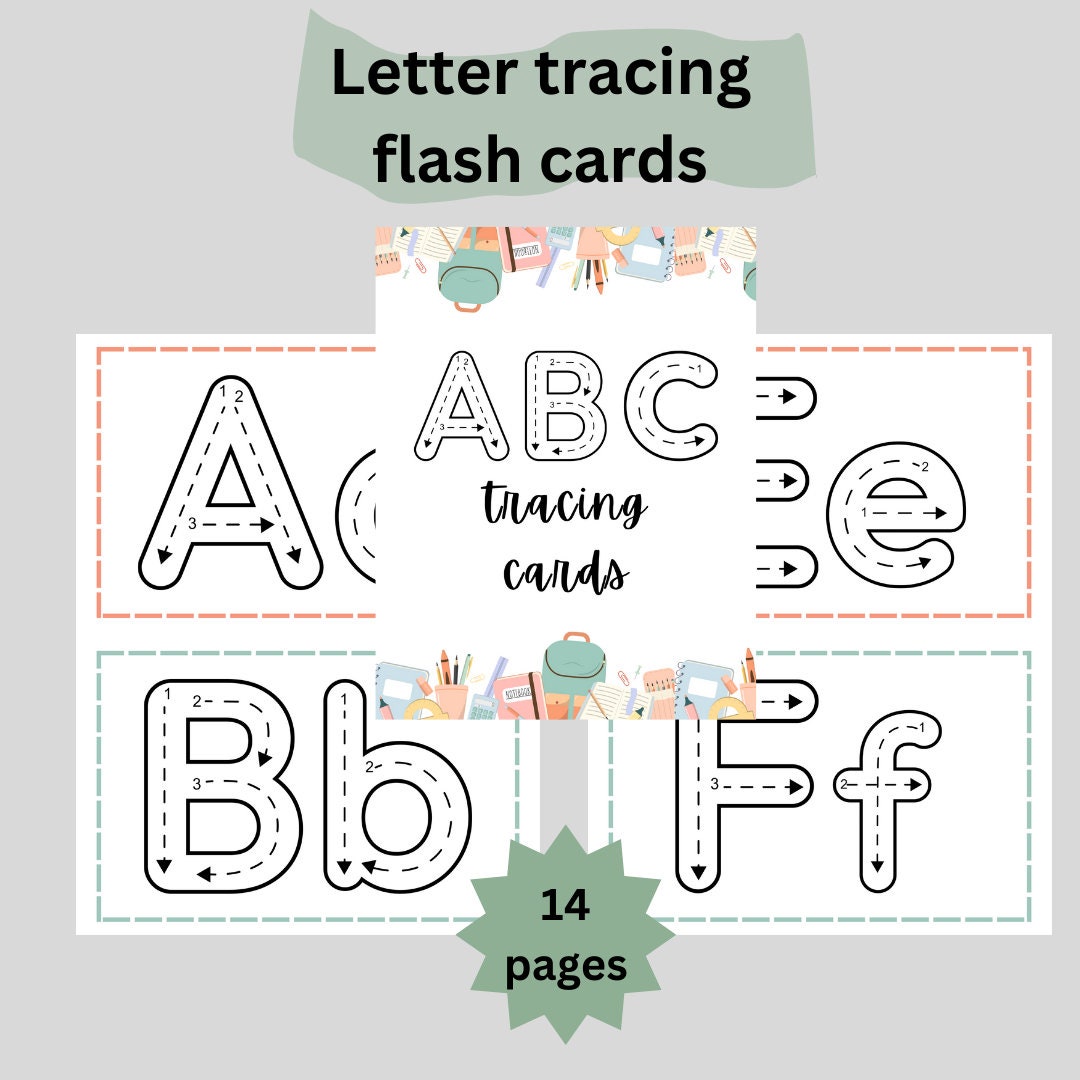 Uppercase & Lowercase Letter Tracing Worksheetshomeschool, Preschool ...