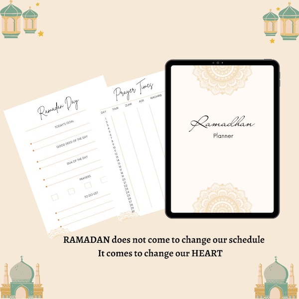 2024 Ramadan Planner, Digital Planner, Ramadan Journal, downloadable, printable, GoodNotes, iPad Planner, Spiritual Planner, 1445 Ramadan