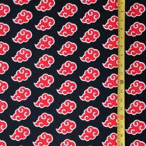 NRTO Anime Black Fabric ( Half Yard and 1 Yard available) Brand New