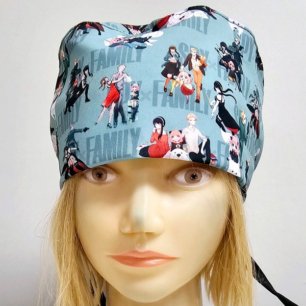 Spy (x) Family Anime Medical Nurse Scrub Pony Tail Style Cap  (Other designs are available upon request. Please check out my description)