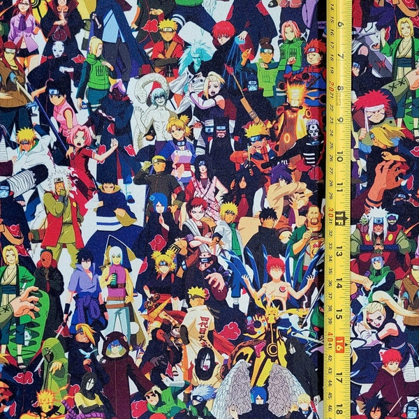 NRTO Anime Collage Fabric ( Half Yard and 1 Yard available) Brand New