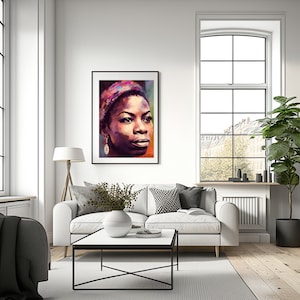Nina Simone Black Art Print Wall Decor