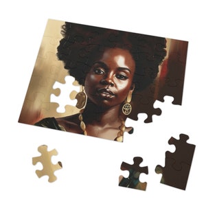 Melanin Rich Radiant Melanin Puzzle (30, 110, 252-Teile) Black Womanhood Puzzle Afrikanische Kunst Zig Saw Queen Mother Tangram