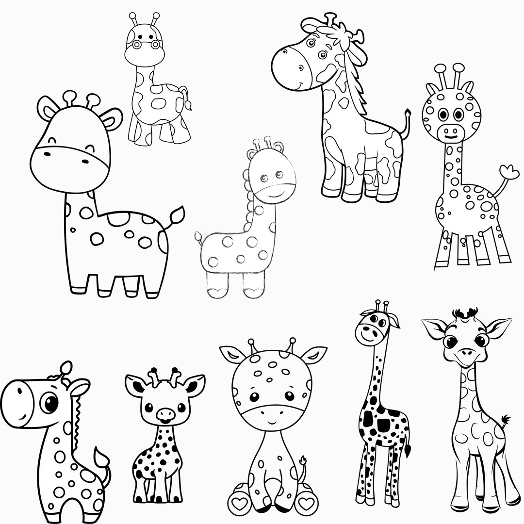 Giraffe Svg, Baby Giraffe Svg, Clipart, Baby Giraffe Clipart, Instant