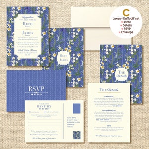Suites faire-part de mariage | Faire-part de mariage floral | Papeterie de mariage | Faire-part de mariage de luxe | Carte texturée en velours doux