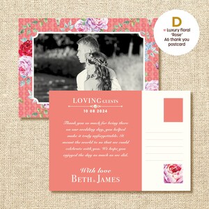Hochzeitseinladung Sets | Danke Postkarten | Foto-Dankeskarten | Luxusdruck