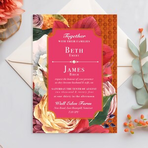 Suites faire-part de mariage | Faire-part de mariage floral | Papeterie de mariage | Faire-part de mariage de luxe