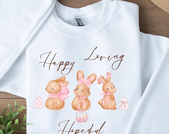 Coquette Easter Bunny Sweatshirt, Cute Easter Sweatshirt, Easter Outfit, Easter Decoration, Easter Holiday, Easter, Coquette Easter, Gift