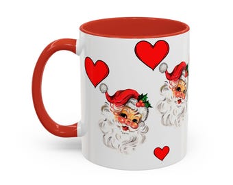 Vintage Santa Mug, Christmas Mug, Holiday Mug, Festive Mug, Santa Mug, Gift for Coffee Lovers, Christmas Gift, Santa Decor, Vintage Holiday