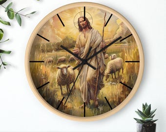 Jesus Wall Clock, Faith-Inspired Home Decor, Christian Gifts, Religious Art, Christian Wall Clock, Vintage Wall Clock, Church Gift, Bible