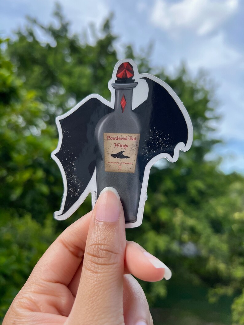 Bat Wing Potion Vinyl Sticker | Waterproof - Etsy