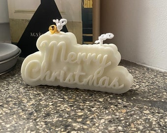 Candle - Merry Christmas - Christmas Decor - Shaped Candle - Sculpture Candle - Unique gift - Christmas miracle - Interior decoration - eco