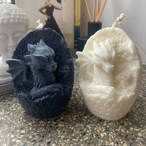 Dragon egg Candle - Shaped Candle - Sculpture Candle - Gift - Home Decor - Soy Wax - Handmade - Home Design - Eco friendly