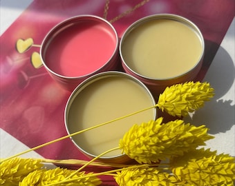 Organic transparent lip balm-Beeswax-Natural lip balm-Natural Ingredients-Face Care-Beauty and Health-Natural oils included-For sensual lips