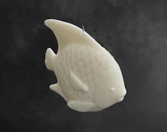 gros poisson - grosse bougie coquillage mignonne - bougie en forme de coquillage - sculpture de bougie - cadeau - décoration d&#39;intérieur - cire de soja - fait main - décoration d&#39;intérieur - respectueux de l&#39;environnement