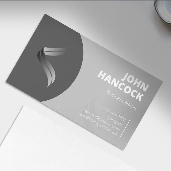 Grey Gradient Business Card