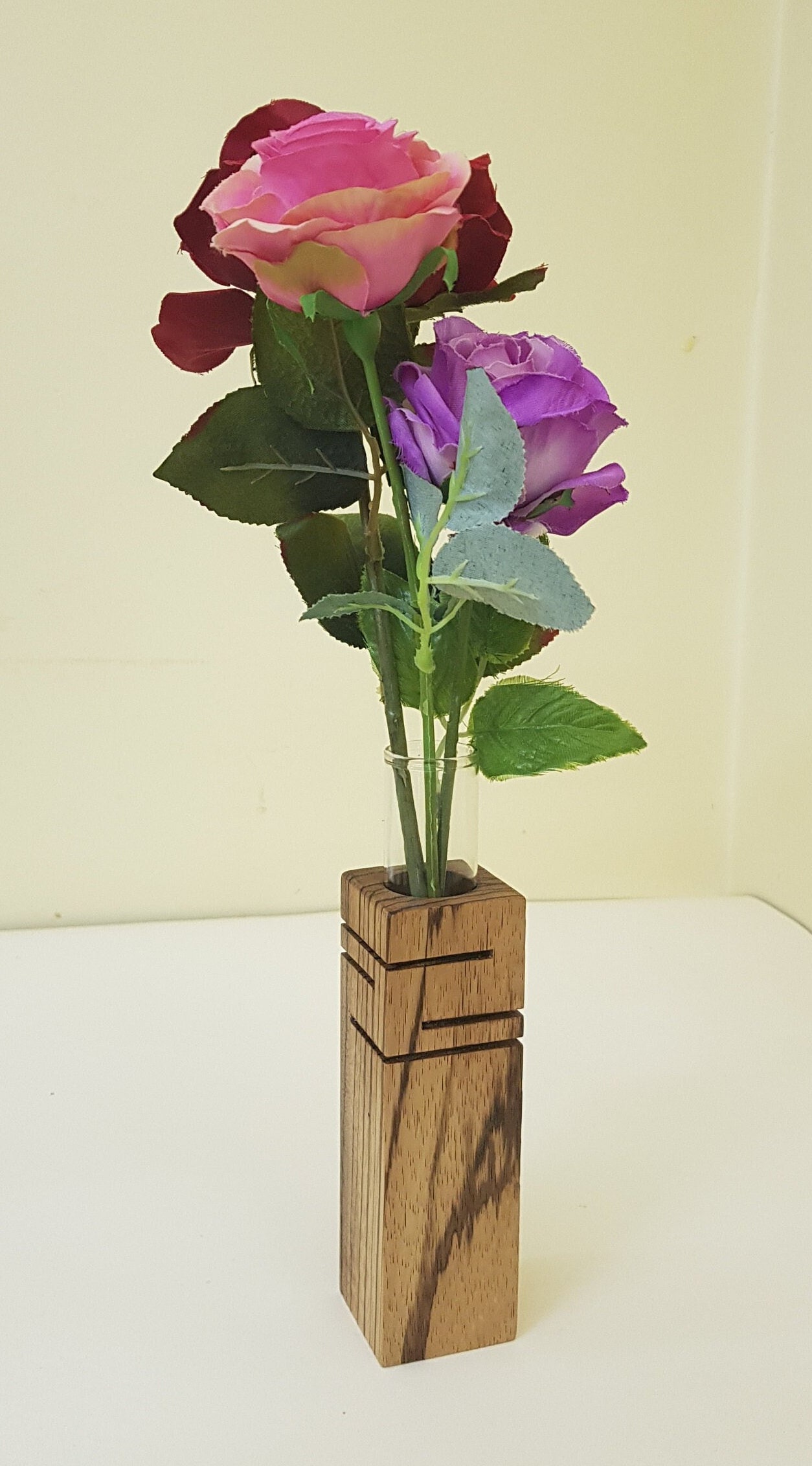 Solid zebrano wood vase
