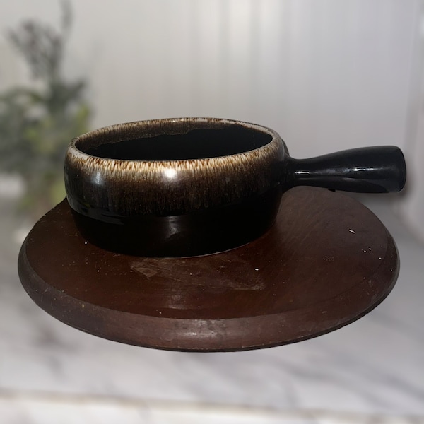 Vintage Pflatzgraff Brown Drip glaze ceramic cookware | Vintage kitchen