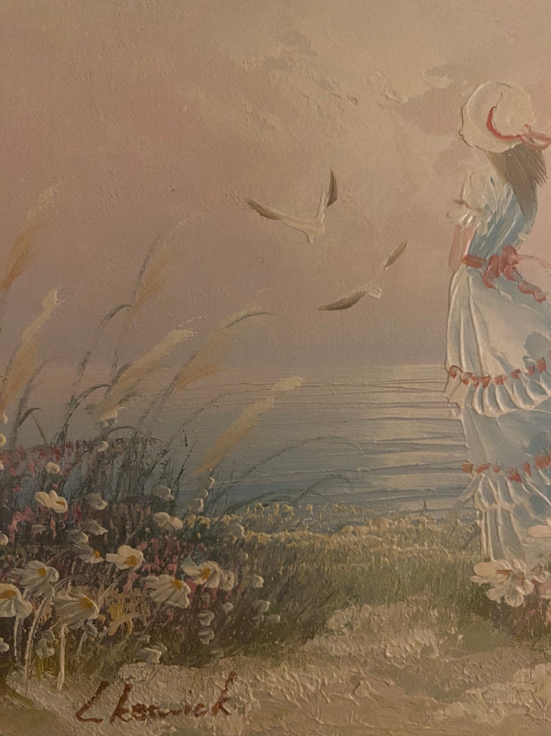 Vintage L. Keswick Oil on Canvas Framed Oil Painting Vintage Etsy