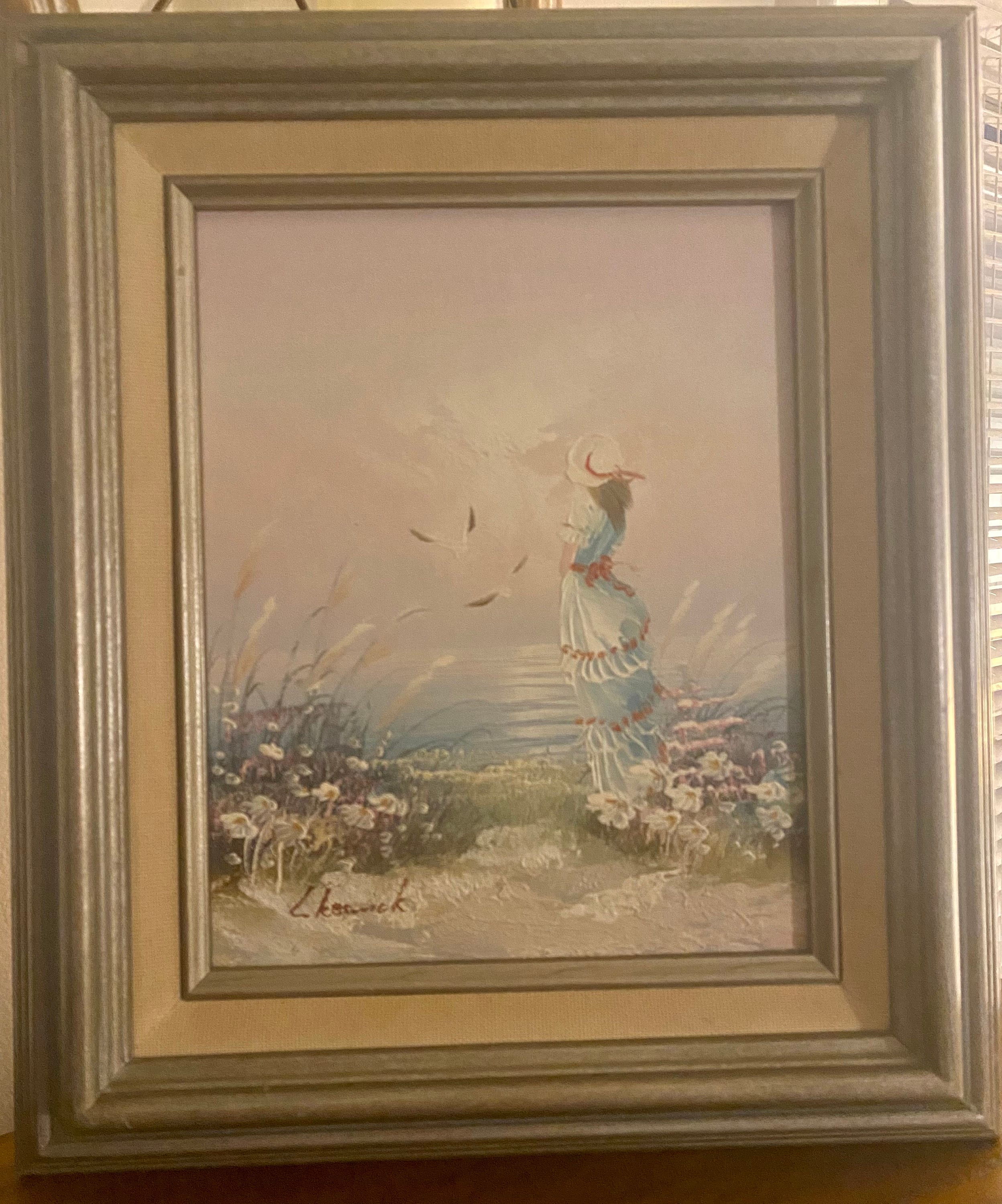 Vintage L. Keswick Oil on Canvas Framed Oil Painting Vintage Etsy
