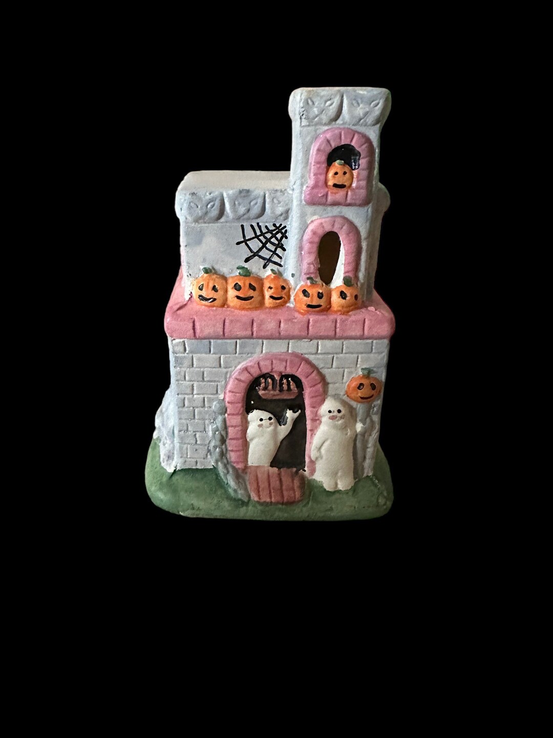 Vintage Hermitage Pottery Halloween House Luminary Tealight Etsy