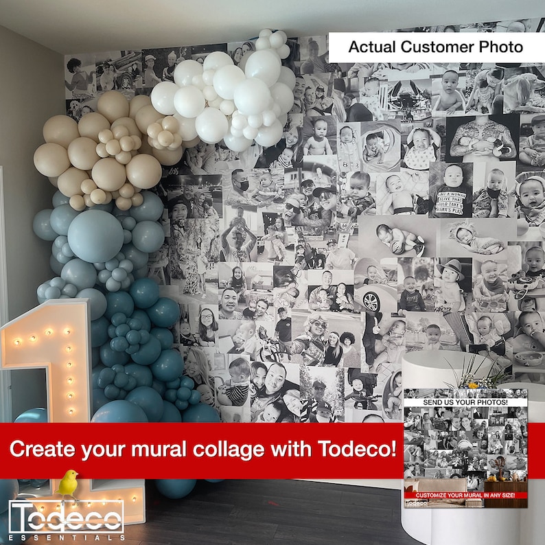 Family Wall Collage, Custom Picture Mural, Family Wall Mural, Photo ...