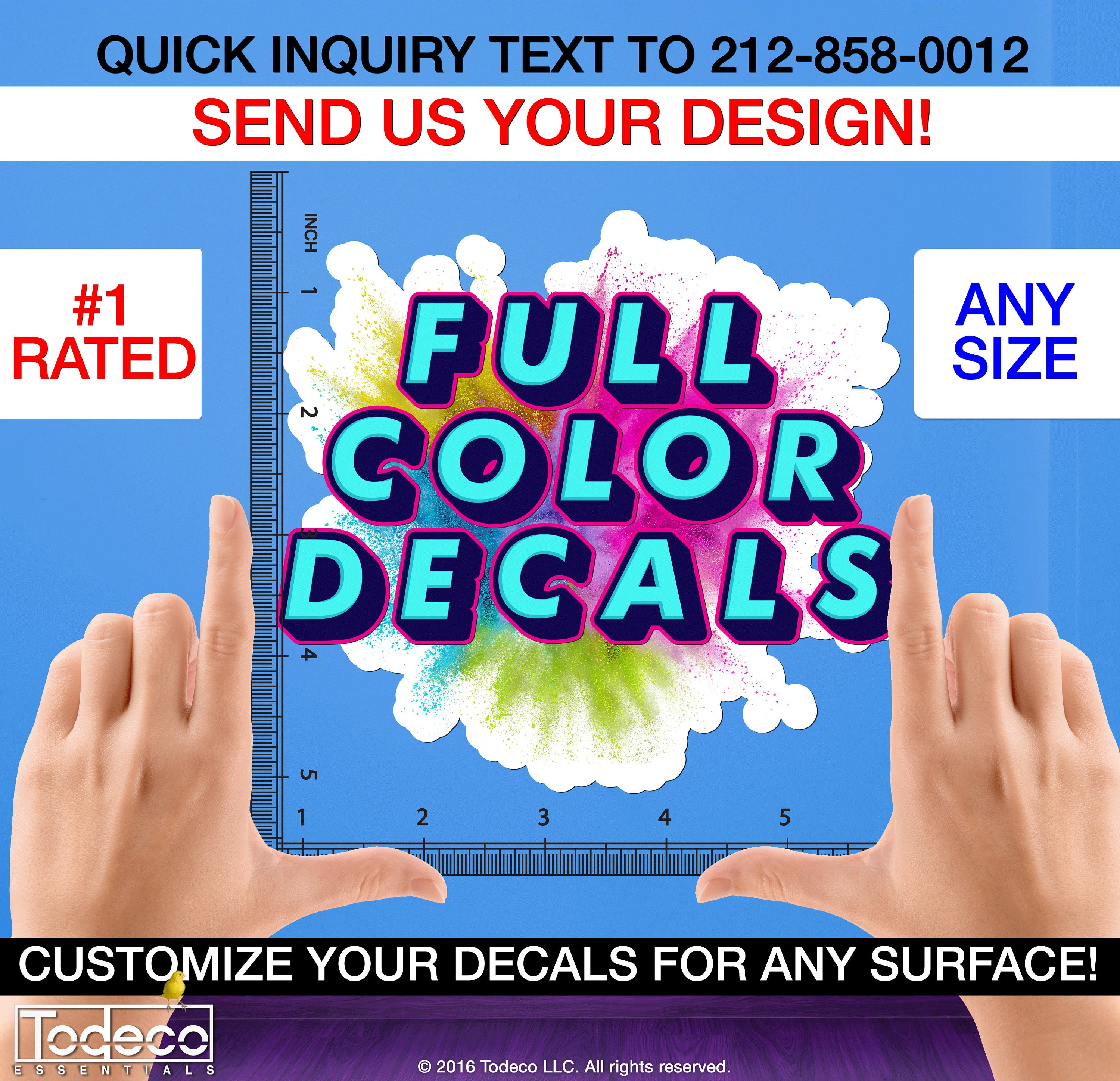 Multiple Decals Custom Multicolor Decals, Full Color Vinyl Decals, Custom Wall Decal ...
