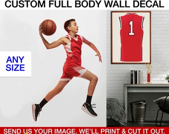Custom Life Size Photo Wall Decal / Repositionable Full Body Cutout