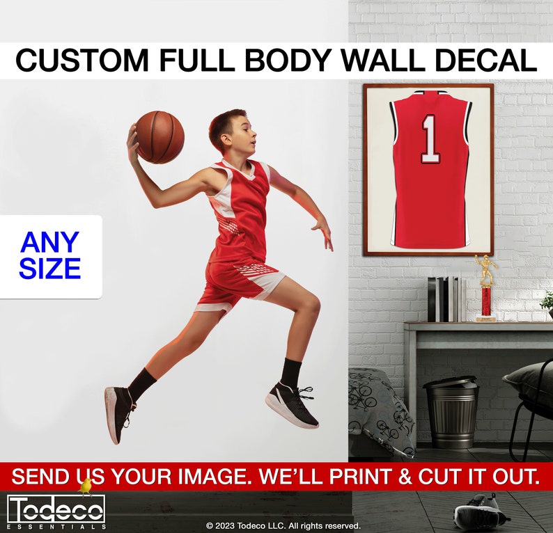 Custom Life Size Wall Decal, Custom Photo Wall Decal, Die Cut Full Body Wall Decal
