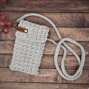 Handytasche mit Magnetknopf/Handytasche gehäkelt/Umhängetasche/Bohotasche/Häkeltasche klein/Brillenetui gehäkelt