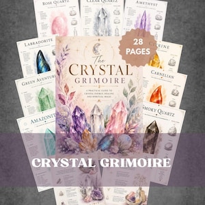 Kristallen Grimoire Boek, Beginnersgids voor Kristallen, Betekenissen, Eigenschappen (PDF Download)