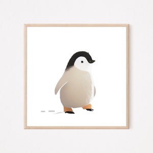 Penguin Digital Print, Animal Prints, Nursery Print, Wall Art Prints, Wall Art Nursery, Wall Art Decor, Home Decor, Cute Penguin