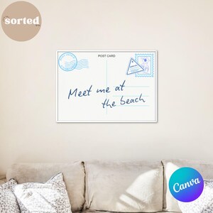 Meet Me at the Beach -  Printable Wall Art | Coastal Postcard-Inspired Decor