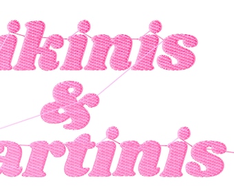 File di ricamo a macchina per bikini e Martini