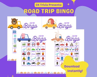 Road Trip Bingo: 4 Unique Game Boards for the whole family!
