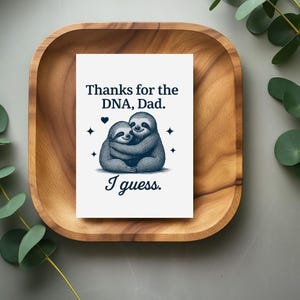 Carte de papa stoner drôle imprimable PDF - carte de fête des pères papa ADN pour papa, cadeau carte de voeux ADN humoristique