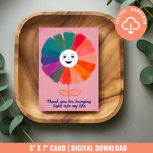 I Appreciate You Card, Thank You Greeting, Just Because Friend Card, Thinking of You Note, 5x7 Gratitude Card, Gift for Best Friend, PDF