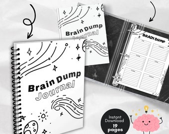 Printable Brain Dump, Brain Dump Goodnotes, Notion Brain Dump, Brain Dump Journal, Digital Brain ...