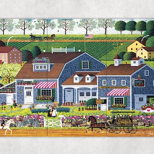 ceramic tile mural art print backsplash medallion kitchen, outdoor. prairie wind flowers