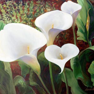 ceramic tile mural art accent backsplash decorative medallion. Cali lilies flower garden
