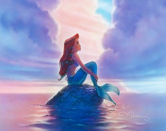 ceramic tile mural backsplash medallion kitchen, floor, pool. wall art. Mermaid princess at sunset. seascape.