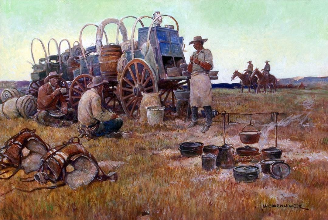 Framed Canvas Art Print Giclee or Poster. Eggenhofer Nick. Chuck Wagon ...